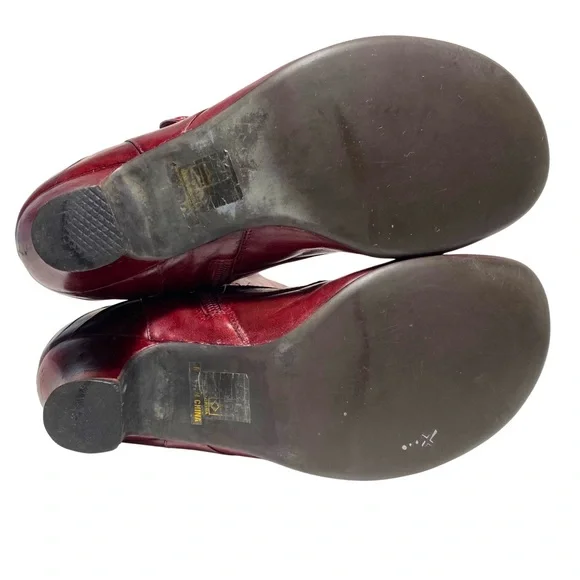 Miz Mooz Burgundy Leather Heeled Boots - Picture 9 of 17